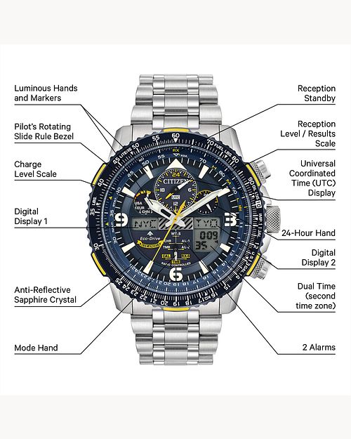Citizen multi cheap time zone watch